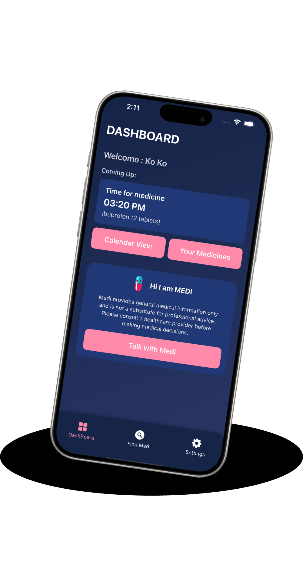 MediTime App Screenshot